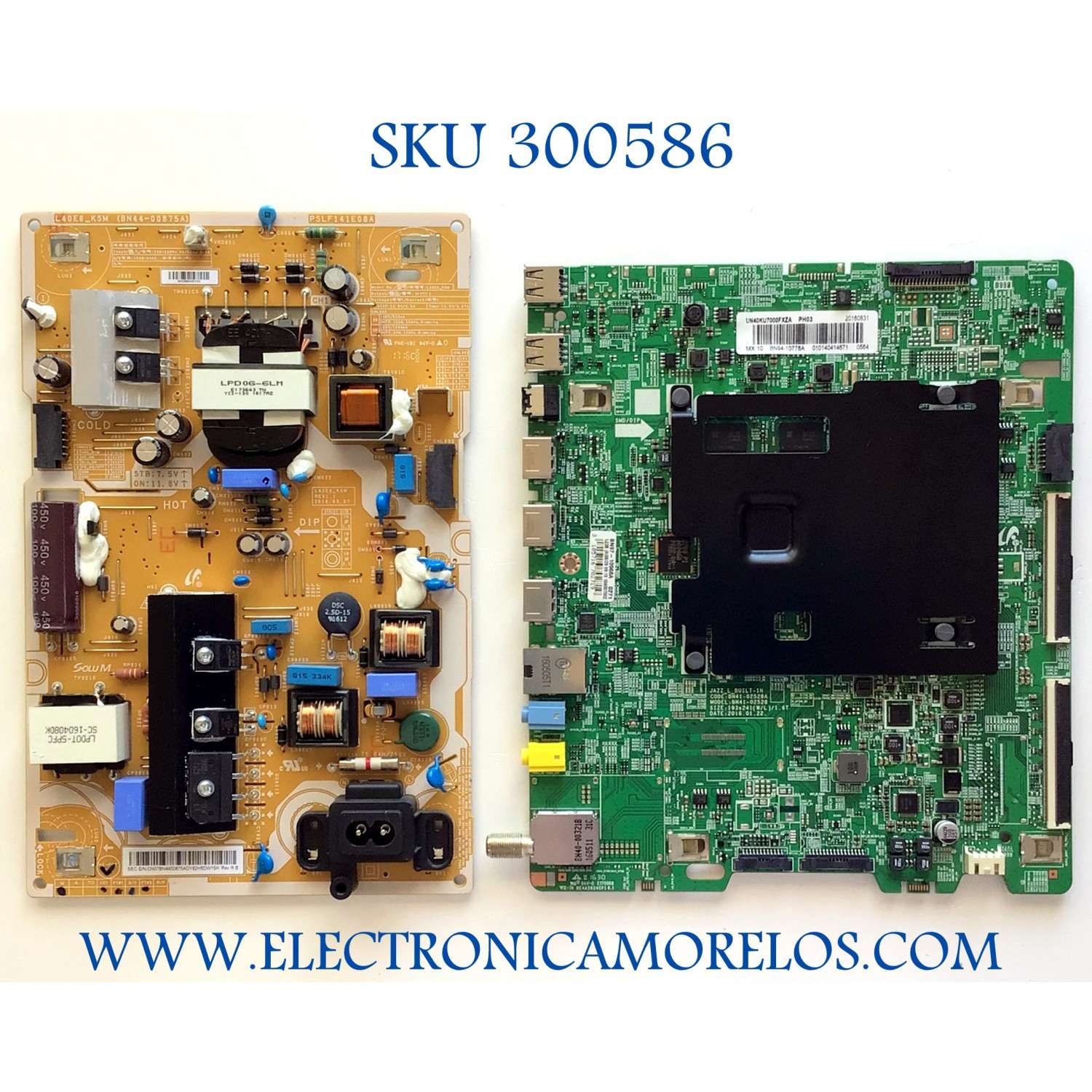 KIT DE TARJETAS PARA TV SAMSUNG / MAIN BN94-10778A / BN41-02528A / BN97-10968A / FUENTE BN44-00875A / L40E6_KSM / BN4400875A / PANEL CY-KK040HGNV3H / MODELO UN40KU7000FXZA DA01 / UN40KU7000FXZA / UN40KU7000F